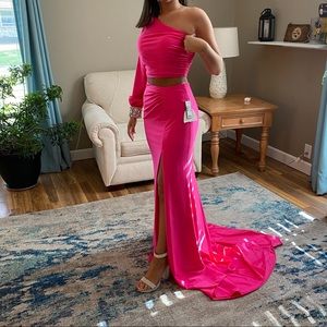 HOT PINK SHERRI HILL TWO PIECE 54190